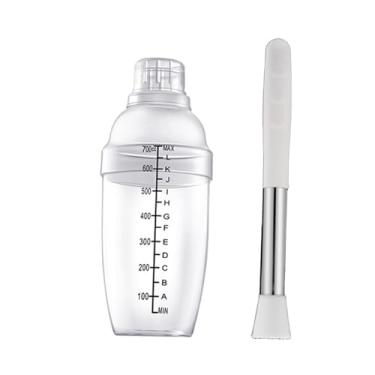 Imagem de WeiLaiKeQi Conjunto de coqueteleira de chá de limão com pilão, garrafa de água, utensílios para fazer chá com leite, coqueteleira transparente para barman, 700ml