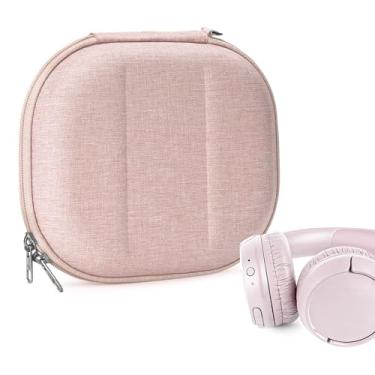 Imagem de Geekria NOVA Capa para fones de ouvido intra-auriculares compatível com JBL Tune 510BT/660NC/560BT/500BT, Jr 310BT e mais, bolsa de viagem rígida de substituição com armazenamento de cabo (rosa)