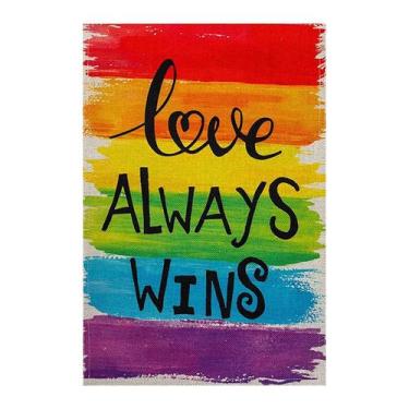 Imagem de Bandeira do arco-íris poliéster impressão bandeira jardim bandeira dec