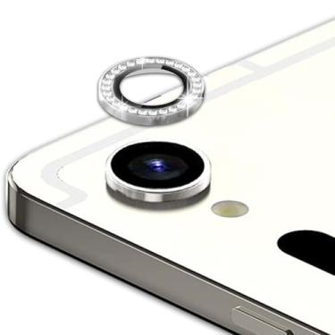 Imagem de Luchantle 2 conjuntos compatíveis com Galaxy Tab S11 Ultra 5G, protetor de tela de vidro temperado 9H, acessórios de decoração de anel de metal (Bling-prata)