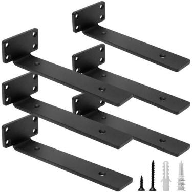 Imagem de Suportes de prateleira flutuantes HITOMEN Heavy Duty, 20 cm, ferro, pa