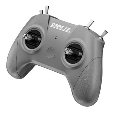 Imagem de oshhni Controlador de simulador de avião RC, joystick de metal, simulador de drone ergonômico, controle remoto USB profissional, fácil de usar, Cinza