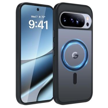 Imagem de Casewind Capa magnética para Google Pixel 10 Pro XL, [compatível com Magsafe] [proteção militar contra quedas de 4,6 m] [Fosco translúcido] Proteção fina antiarranhões à prova de choque para Pixel 9