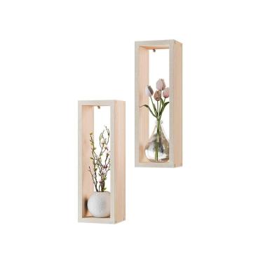 Imagem de Kit Nicho Decorativo Stella Carvalho para Sala Hall 40x10cm