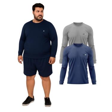 Imagem de Kit 2 Camisetas Manga Longa Com Proteção UV FPS50 Plus Size - Sunset, 