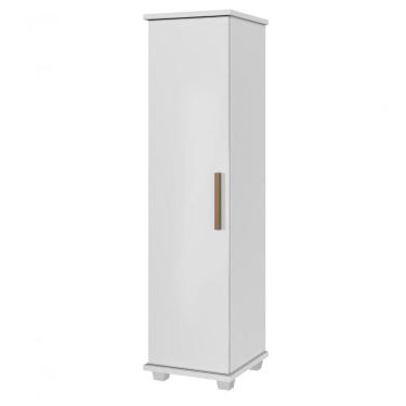Imagem de Armário Multiuso 1 Porta 4 Prateleiras Cuiaba Arte Móveis Branco
