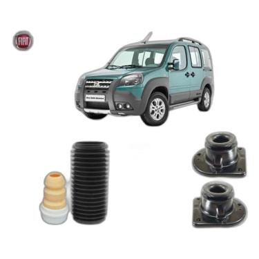 Imagem de 2 Kit Coxim Batente Dianteiro Doblo Adventure 2002 2003 2004