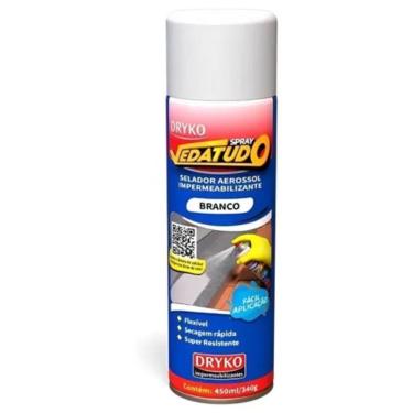 Imagem de Spray Impermeabilizante Emborrachado Vedatudo Branco 400ml - SPRAYIMP-BRANCO - DRYKO