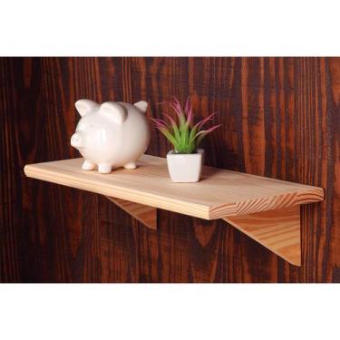Imagem de Prateleira com Suporte em Madeira Tramontina Natural 50x19x1,8 cm