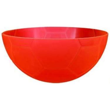 Imagem de Kit 2 Petisqueira Futebol Laranja Neon 240Ml Plástico