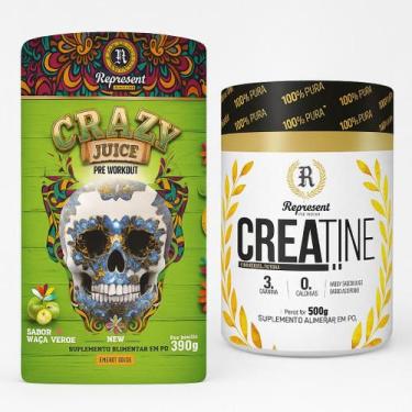 Imagem de Kit Pré Treino Maçã Verde 390g + Creatina Monohidratada Original Impor