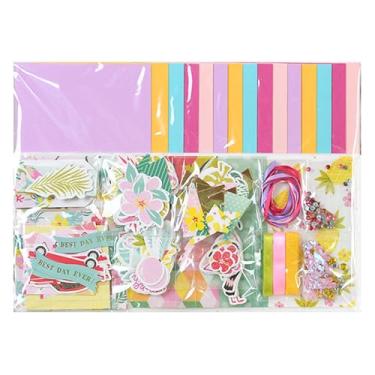 Imagem de Huralona Kits de cartões comemorativos feitos à mão inclui 15 cartões em branco, 15 envelopes coloridos com acessórios de decoração para artesanato, aniversário, Ação de Graças, Natal, cartão de