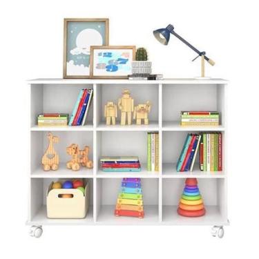 Imagem de Nicho Organizador Multifuncional com Rodízios Playing Branco - Qmovi