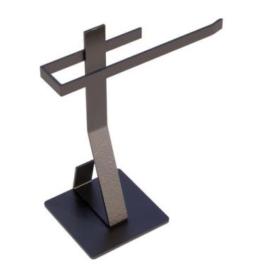 Imagem de Porta Toalha Rosto Mao Toalheiro Bancada Pia Lavabo Preto - Big House 