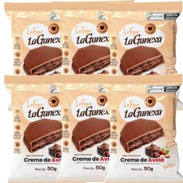 Imagem de Kit 6 Alfajor La Fajor 50g Recheado C/Creme De Avelã Proteico - La Ganexa