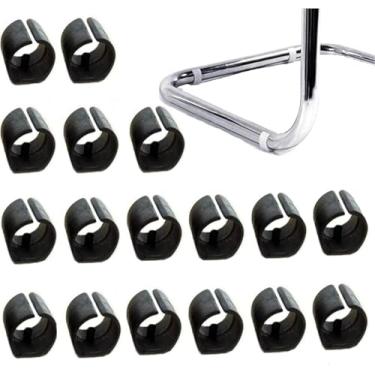 Imagem de 32 Pcs Silicone Cadeira Tubo Braçadeira Cadeira Perna Caps Desliza Tubo Em Forma De U Manga Tubo Braçadeira Protetores De Piso Plástico Para Pés Na Maioria Dos Móveis, Black, 32mm