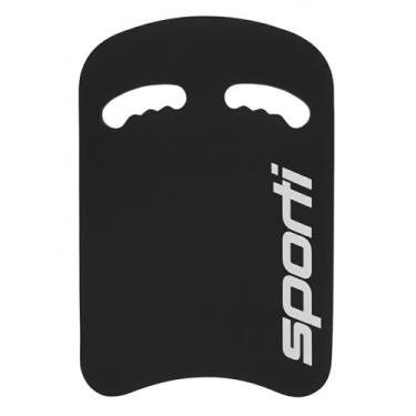 Imagem de Sporti Prancha de treinamento - preta - prancha de natação de espuma EVA para adultos, auxílio de treinamento de piscina resistente ao cloro com aderência confortável e bordas contornadas