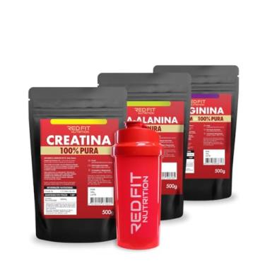 Imagem de Creatina 500g Beta-Alanina 500g L-Arginina 500g - 100% Puras Importadas - Red Fit Nutrition