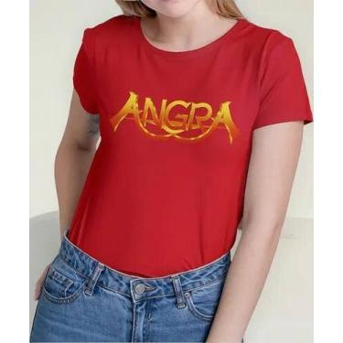 Imagem de Camiseta Camisa Adulto Feminina Masculina Algodão Banda de Rock Angraa