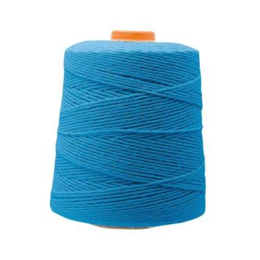 Imagem de Barbante Pluma 600g Colorido Fio 6 / Fio 8, Azul Turquesa Fio 8 Cor 07