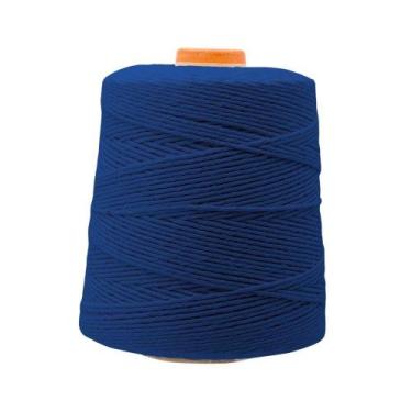 Imagem de Barbante Pluma 600g Colorido Fio 6 / Fio 8, Azul Royal Fio 8 Cor 25