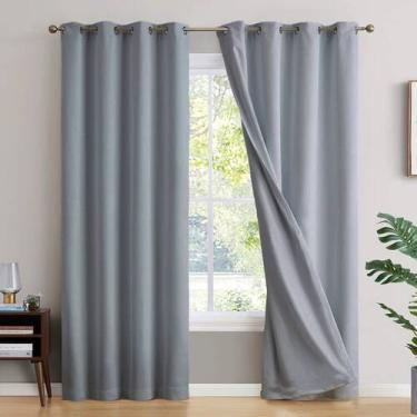 Imagem de cortina blackout em tecido 5,00m x 2,80m corta luz porta e janela - On