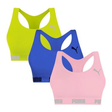 Imagem de Kit 3 Tops Puma Nadador Sem Costura Feminino