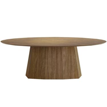 Imagem de Mesa Sala de Jantar 8 Lugares 218cm Tampo com Oval Talocan Nogueira - Gran Belo