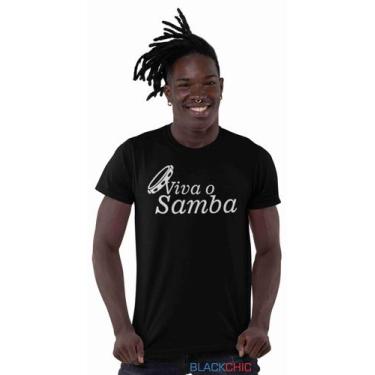 Imagem de Camiseta Samba Pagode Pandeiro Músico Batuqueiro Masculina - Blackchic