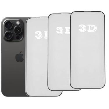 Imagem de Kit 3x Películas de Vidro 3d Anti Impacto Para iPhone Todos Modelos - 