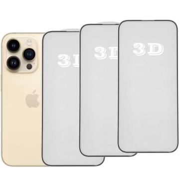 Imagem de Kit 3x Películas de Vidro 3d Anti Impacto Para iPhone Todos Modelos - 