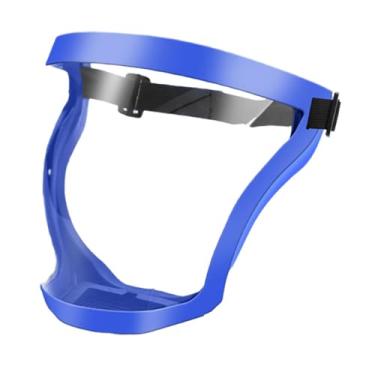 Imagem de Esquirla Protetor facial para moagem, antipoeira, fácil de limpar, máscara facial transparente versátil, para adultos, aparar e lixar jardim, Moldura Azul