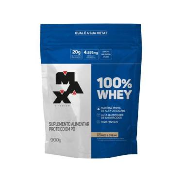 Imagem de Whey Protein Concentrado Max Titanium 900g - Cookies Cream, 1, 900g, C