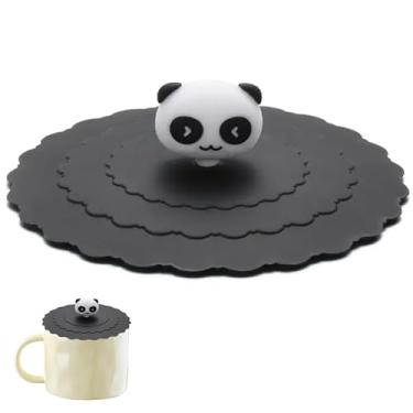 Imagem de Capa de silicone reutilizável de 10 cm – Capa de ventosa de vedação fofa à prova de poeira, à prova de vazamento, tampas de café, acessórios de tampa, adequada para casa e escritório, presente para