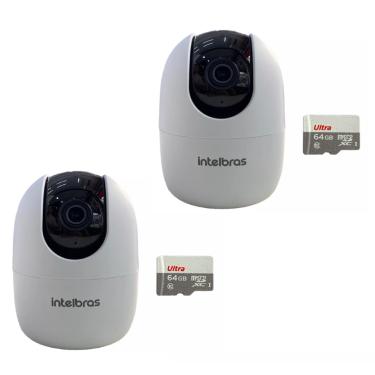 Imagem de kit 2 Câmera Ip 360° Full Hd Im4 Mibo Intelbras + Sd 64gb Ultra