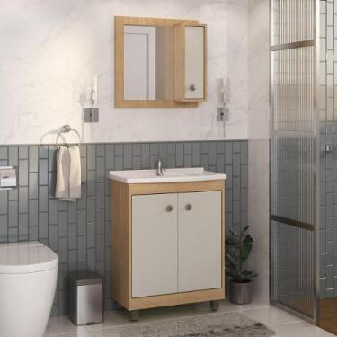 Imagem de Gabinete De Banheiro Com Cuba E Espelheira 60cm Multimóveis - MULTIMOV