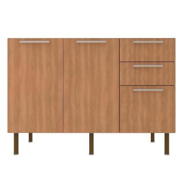 Imagem de Balcao Para Pia Sem Tampo 120 Cm Mdp Tecno Mobili Freijo