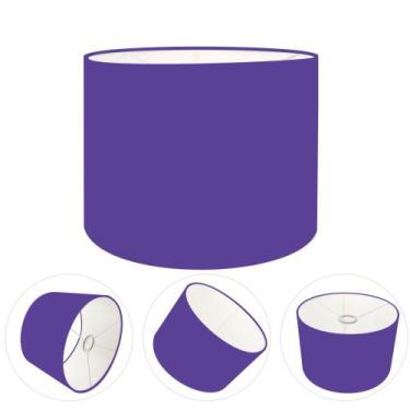 Imagem de Cúpula Abajur Cilíndrica Cp-7012 Ø30x25cm Roxo - Vivare
