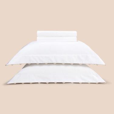 Imagem de Jogo de Cama King Cetim 1.000 Fios Altenburg Haus Esplendor Branco