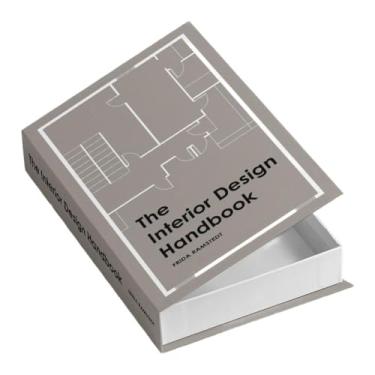 Imagem de Caixa de armazenamento de livros falsos com tampa, organizador decorativo de casa e escritório para artigos de papelaria e itens pequenos, 26 x 17 x 4 cm, preto/branco/cinza