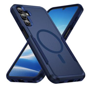 Imagem de Teayoha Capa para celular Samsung Galaxy A15 5G, [compatível com Magsafe] [Teste de queda de grau militar] Capa protetora magnética resistente à prova de choque - 16,5 cm (azul)