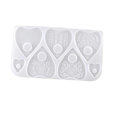 Imagem de LOVIVER Tábua Ouija de Silicone Pingente Molde de Joias Resina Epóxi Fundição Molde Charme - Coração