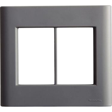 Imagem de Placa 6 Postos 4x4 Tramontina Giz Titânio Soft Touch Sem Suporte Tramontina