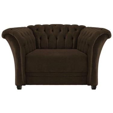 Imagem de Poltrona Decorativa Chesterfield Marrom
