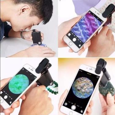 Imagem de Lupa Microscópio Conta Fios para uso normal ou com celular 60 a 100x  