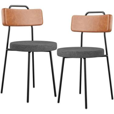 Imagem de Kit 02 Cadeiras Estofada Sala De Jantar Barcelona L02 material sintéti
