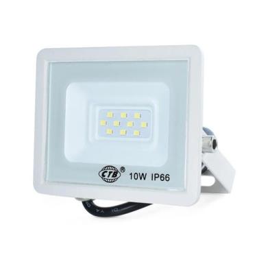 Imagem de Refletor Led 10W Branco Quente 3000K Ip66 - CTB, Bivolt | 127v - 220v