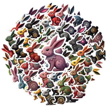 Imagem de 35pcs Rabbit Zodiac Stickers DIY Stickers Bunny for DIY Phone Guitar Laptop Notebook Suitcase Cup Laptop Luggage Scrapbook Diary Sticker