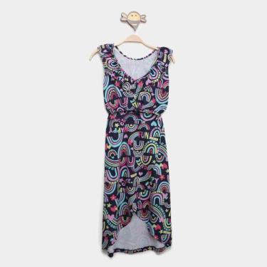 Imagem de Conjunto Infantil For Girl Blusa Com Babado E Saia Com Transpasse Meni