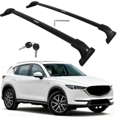Imagem de Rack de bagageiro para Mazda CX-5 CX5 2017-2019 2020 2021 2022 Barras transversais para bagagens (serve no carro com trilho lateral) Acessórios